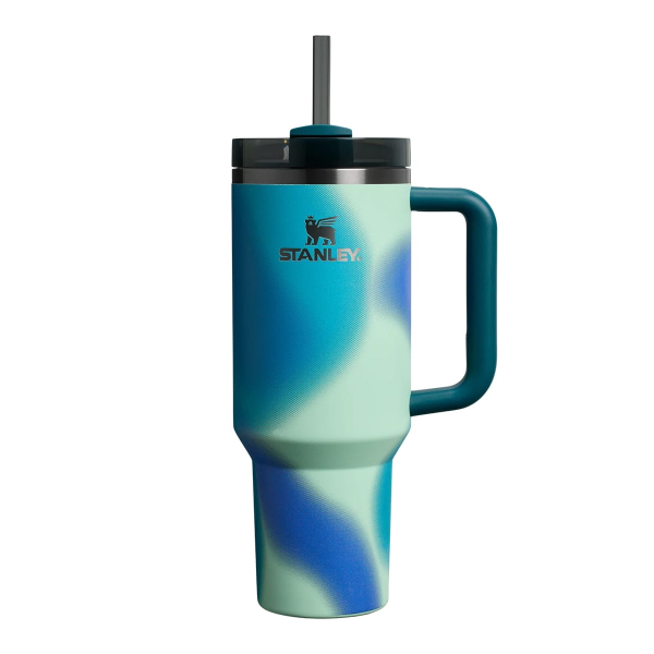 Термопляшка STANLEY The Quencher H2.O FlowState Tumbler 1,18 л Колір - Coastal Teal Motion